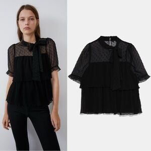 NWT ✨ Zara Ladylike Top Sz S